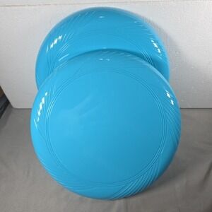 Frisbee Flying Disc Summer Spring Toys Set Of 2 Blue 10inch